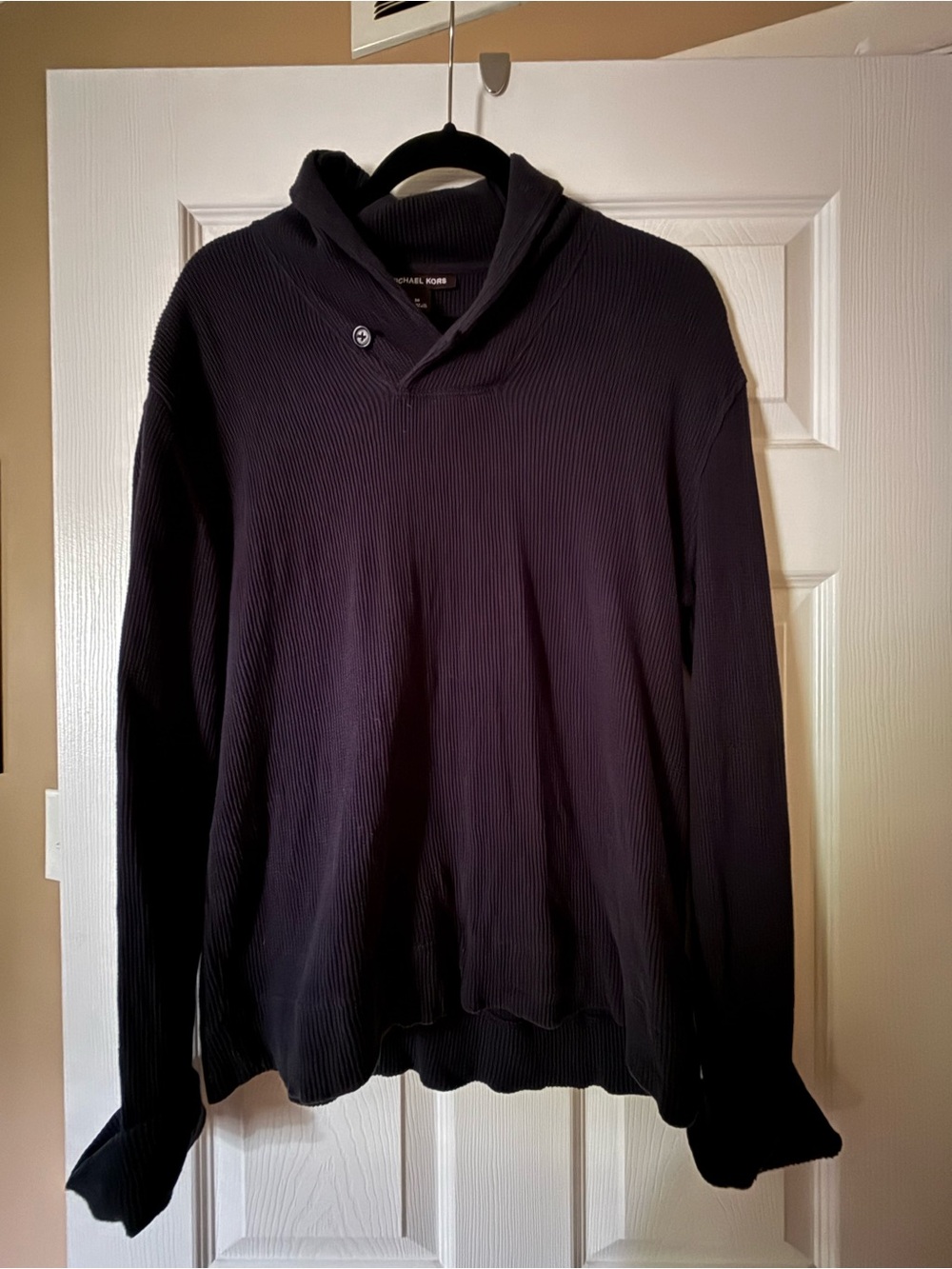 Michael Kors Ribbed Sweater Navy Blue
